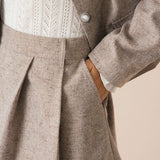 Khaki Pocket Pleated Mini Skirt