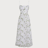 White Floral Slip Maxi Dress