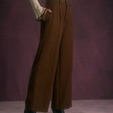 The Coffee Button Slant Pocket Straight Pants