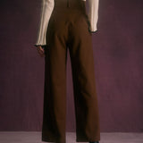 The Coffee Button Slant Pocket Straight Pants