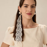 Beige Lace Hair Belt