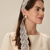 Beige Lace Hair Belt