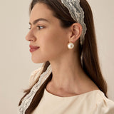 Beige Lace Hair Belt