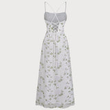White Floral Slip Maxi Dress
