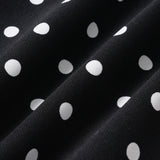 Black Polka Dot Mermaid Midi Skirt