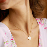 White Seashell Pendant Necklace