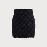 The Argyle Cardigan And Mini Skirt Set