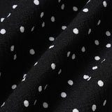Black Polka Dot Ruched Midi Skirt