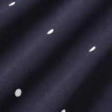 Navy Polka Dot Slit Midi Skirt