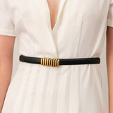 The Skinny Buckle Leather Belt