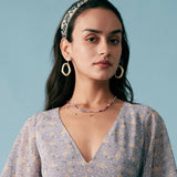 Knotted Floral Embroidered Headband