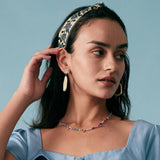 Knotted Floral Embroidered Headband