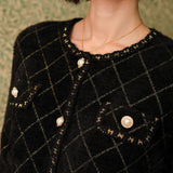 The Argyle Cardigan And Mini Skirt Set