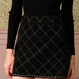 The Argyle Cardigan And Mini Skirt Set