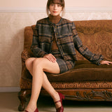 The Brown Natural Waisted Striped Mini Skirt