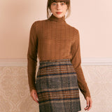 The Brown Natural Waisted Striped Mini Skirt