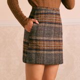 The Brown Natural Waisted Striped Mini Skirt