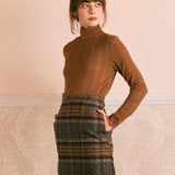 The Brown Natural Waisted Striped Mini Skirt