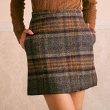 The Brown Natural Waisted Striped Mini Skirt