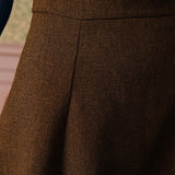 The Solid High Waisted Tweed Skirt