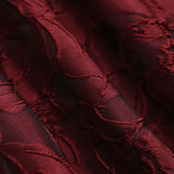 The Red Sweetheart Neck Jacquard Midi Dress