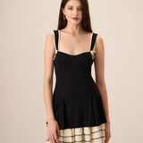 Women's Black Bodycon Knitted Mini Dress