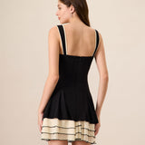 Women's Black Bodycon Knitted Mini Dress