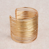Gold Double Layered Open bracelet