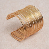 Gold Double Layered Open bracelet