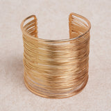 Gold Double Layered Open bracelet