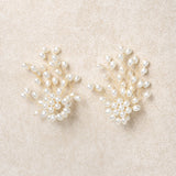 Off White Metal Earrings