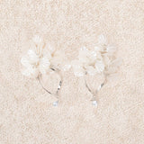 Off White Alloy Earrings