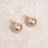 Yellow Faux Pearl Earrings