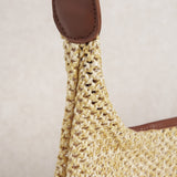 Khaki Straw Weaving Handbag