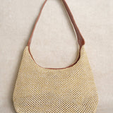 Khaki Straw Weaving Handbag