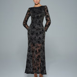 Black Floral Tunic Maxi Dress