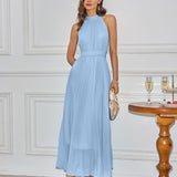 Blue Turtle Ruched Maxi Dress