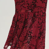 Red Floral Sleeveless Maxi Dress