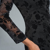 Black Floral Tunic Maxi Dress