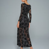 Black Floral Tunic Maxi Dress