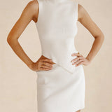 Off White Turtle Textured Two-Piece Set
