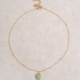 Gold Stainless Steel Pendant Necklace