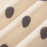 Apricot Square Neck Polka Dot Two-Piece Set
