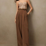 Caramel Natural Waisted Straight Pants