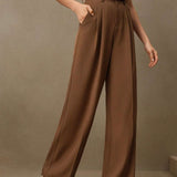 Caramel Natural Waisted Straight Pants