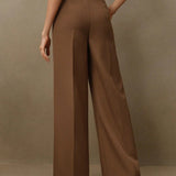 Caramel Natural Waisted Straight Pants