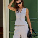 Grey Flared Pocket Casual Pants