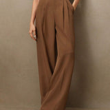 Caramel Natural Waisted Straight Pants