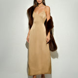 Yellow Sleeveless Slip Maxi Dress