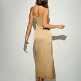 Yellow Sleeveless Slip Maxi Dress
